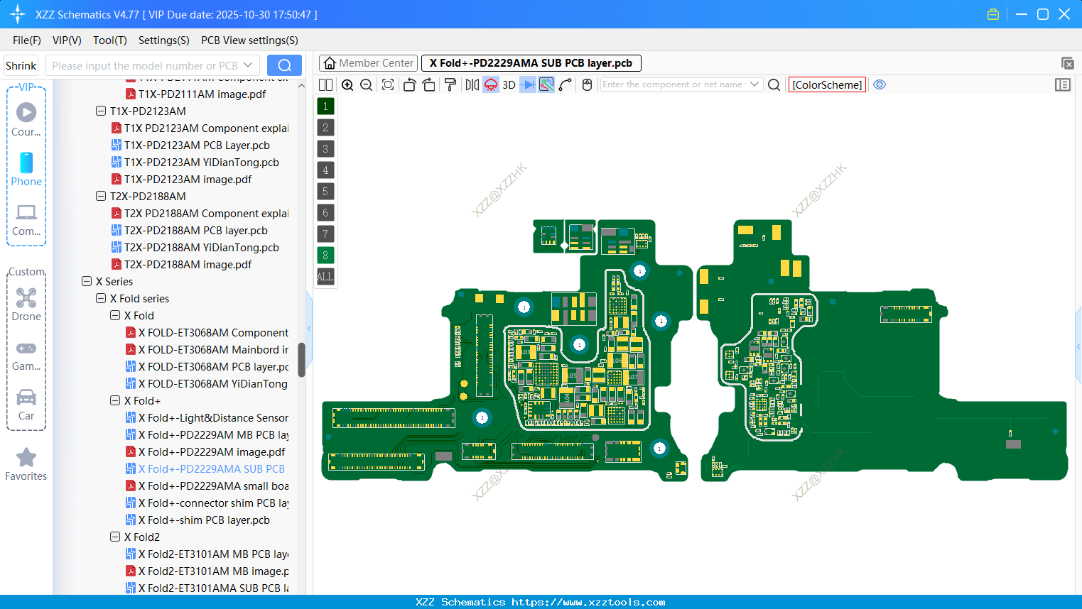 VIVO X Fold+-PD2229AMA SUB PCB Layer